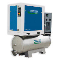 Безмасляный винтовой компрессор с ресивером и осушителем Vortex VOFS TD 1.5кВт