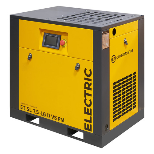 Винтовой компрессор ET-Compressors SL 7,5-16 D VS PM (IP23) без муфты с частотным регулированием производительности и двигателем на постоянных магнитах
