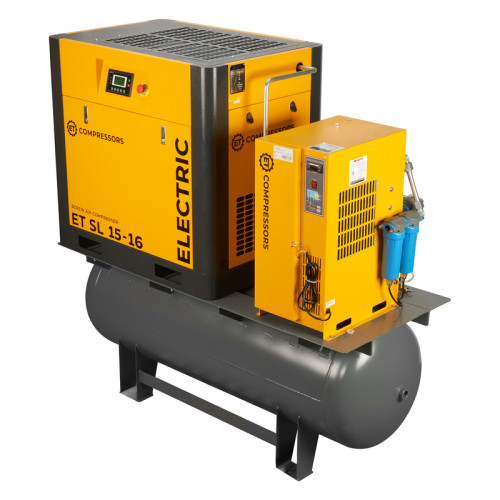 Винтовой компрессор ET-Compressors SL 15-16-500 ES (IP55) на ресивере с осушителем
