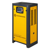 Винтовой компрессор ET-Compressors SL 7,5-08 D VS PM (IP23) V без муфты с частотным регулированием производительности и двигателем на постоянных магнитах вертикальное исполнение на ресивере 130 л
