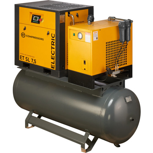 Винтовой компрессор ET-Compressors SL 7,5-08-500 ES (IP55) на ресивере с осушителем Винтовой компрессор ET-Compressors SL 7,5-08-500 ES (IP55) на ресивере с осушителем