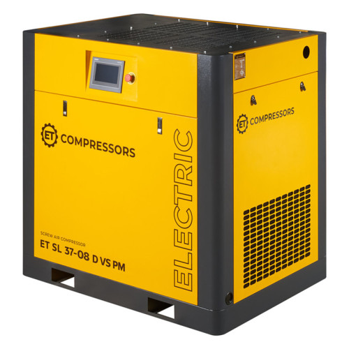 Винтовой компрессор ET-Compressors SL 37-08 D VS PM (IP23) без муфты с частотным регулированием производительности и двигателем на постоянных магнитах