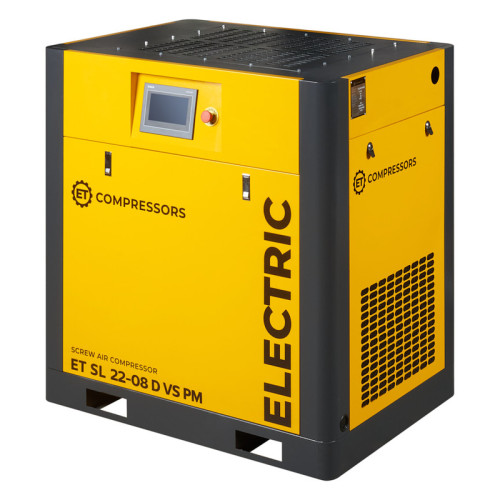 Винтовой компрессор ET-Compressors SL 22-08 D VS PM (IP23) без муфты с частотным регулированием производительности и двигателем на постоянных магнитах Винтовой компрессор ET-Compressors SL 22-08 D VS PM (IP23) без муфты с частотным регулированием производительности и двигателем на постоянных магнитах