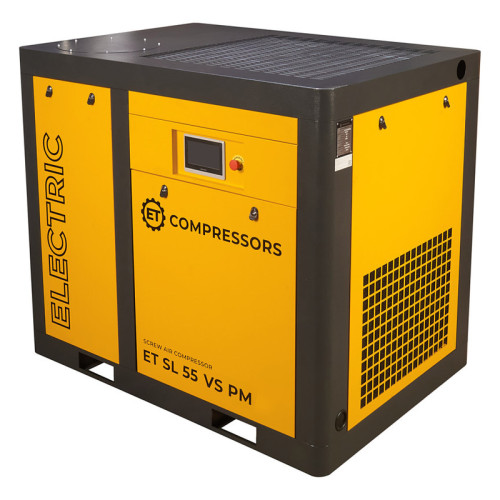 Винтовой компрессор ET-Compressors SL 55-16 VS PM (IP55) с частотным регулированием производительности и двигателем на постоянных магнитах Винтовой компрессор ET-Compressors SL 55-16 VS PM (IP55) с частотным регулированием производительности и двигателем на постоянных магнитах