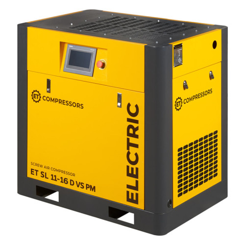Винтовой компрессор ET-Compressors SL 11-16 D VS PM (IP23) без муфты с частотным регулированием производительности и двигателем на постоянных магнитах