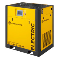 Винтовой компрессор ET-Compressors SL 22-10 D VS PM (IP23) без муфты с частотным регулированием производительности и двигателем на постоянных магнитах